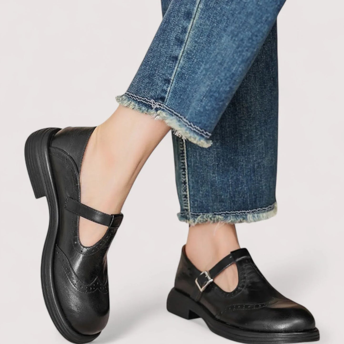 Scarpe Mary Jane Donna Ortopediche con Punta Tonda