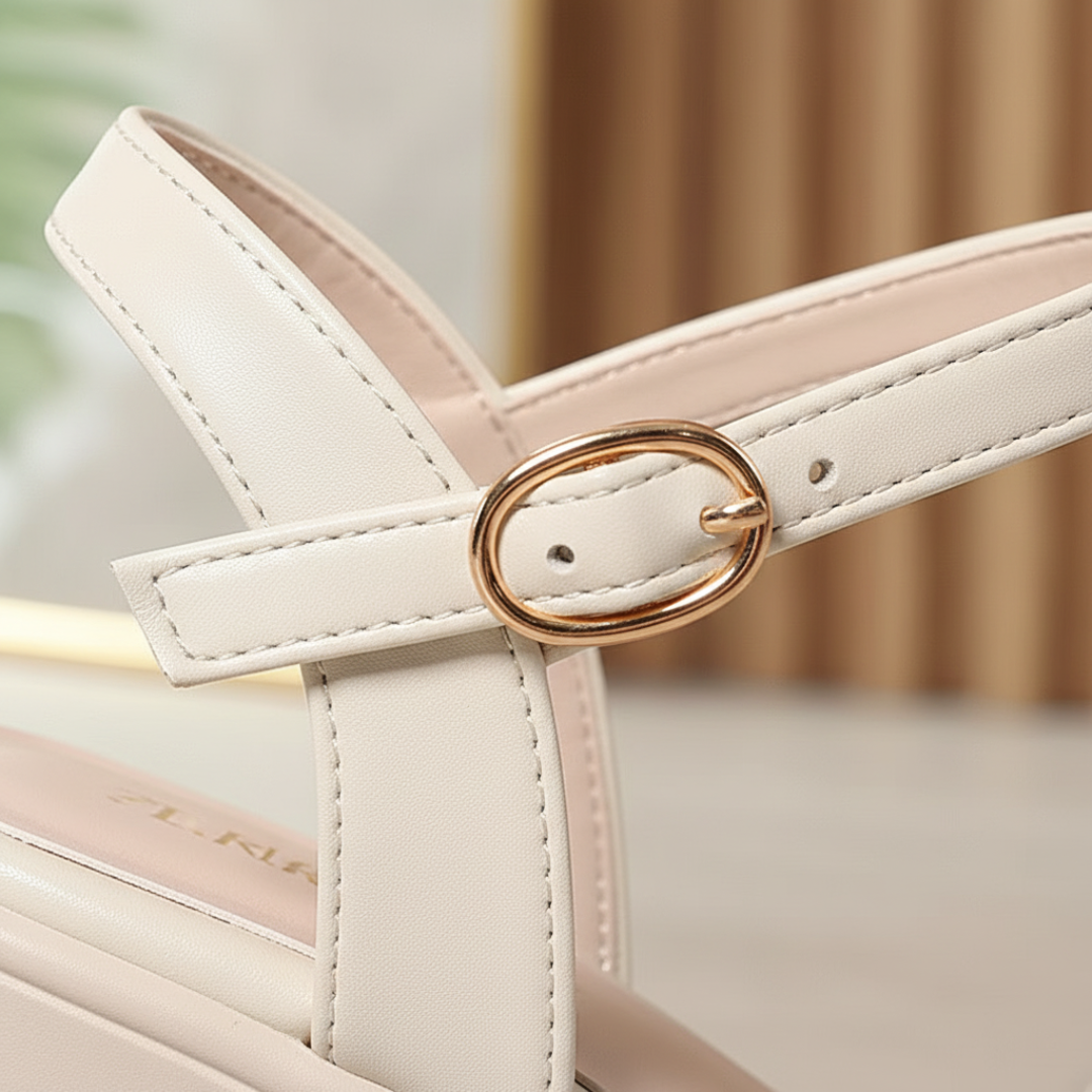 Sandali Donna con Tacco Largo e Plateau