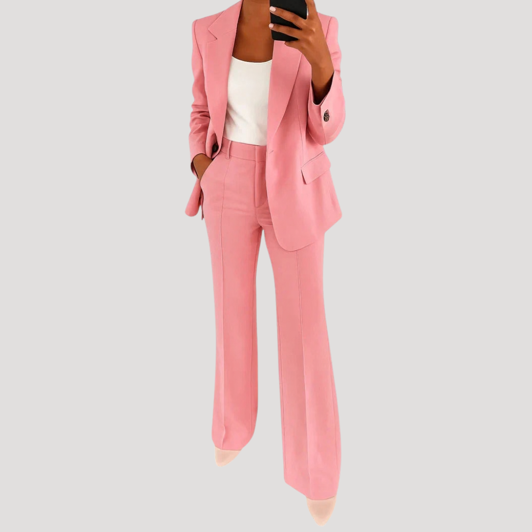Completo Donna Smart Seta Smanicato Slim Fit con Bottoni Elegante