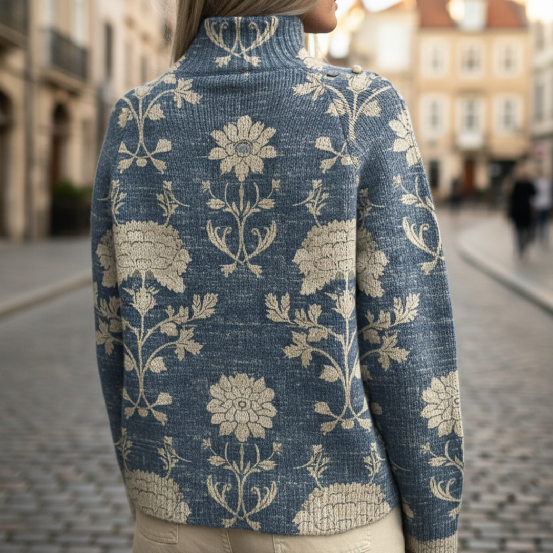 Maglione Donna Collo Alto Multicolore