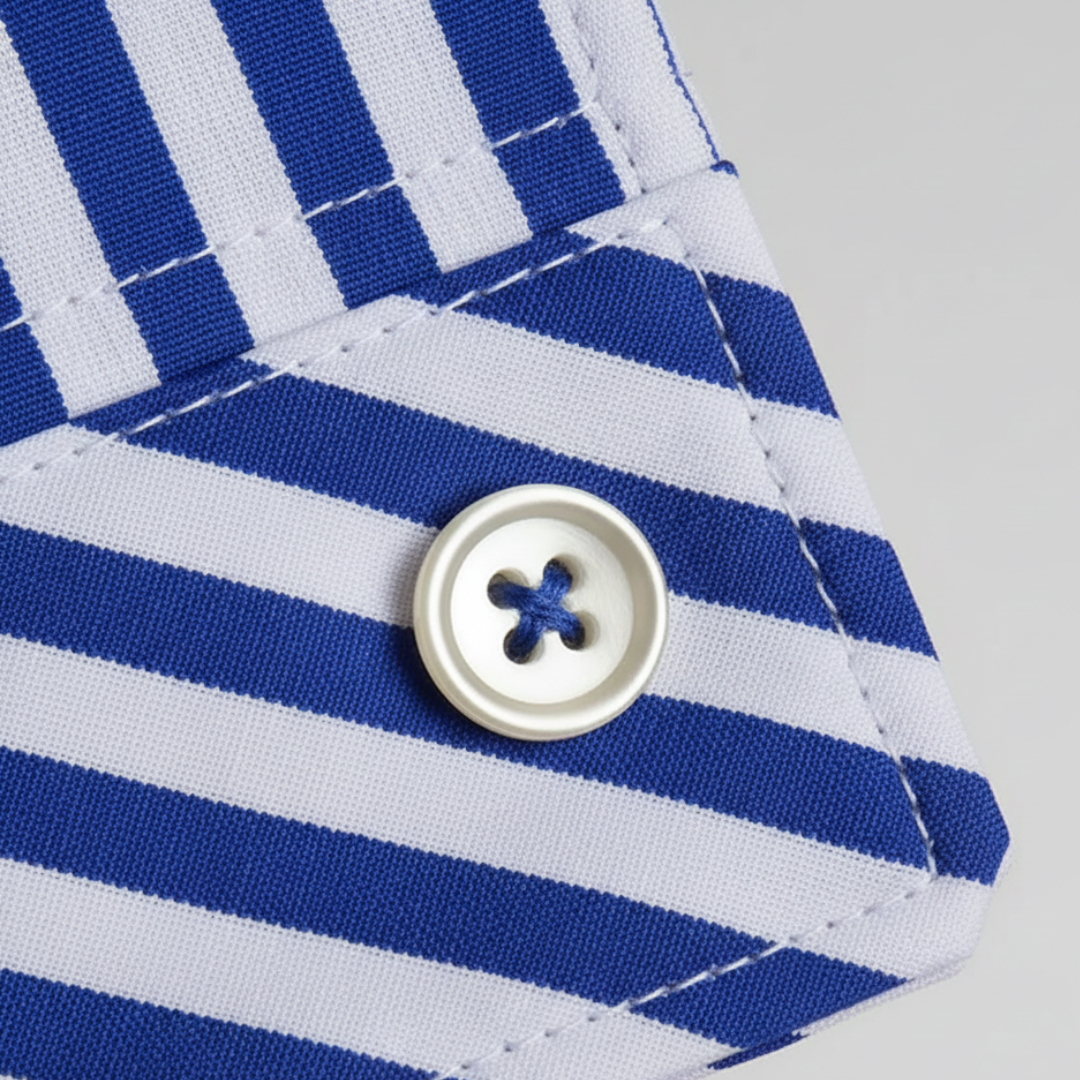 Camicia Uomo a Righe Slim Fit Blu Nero Rosso