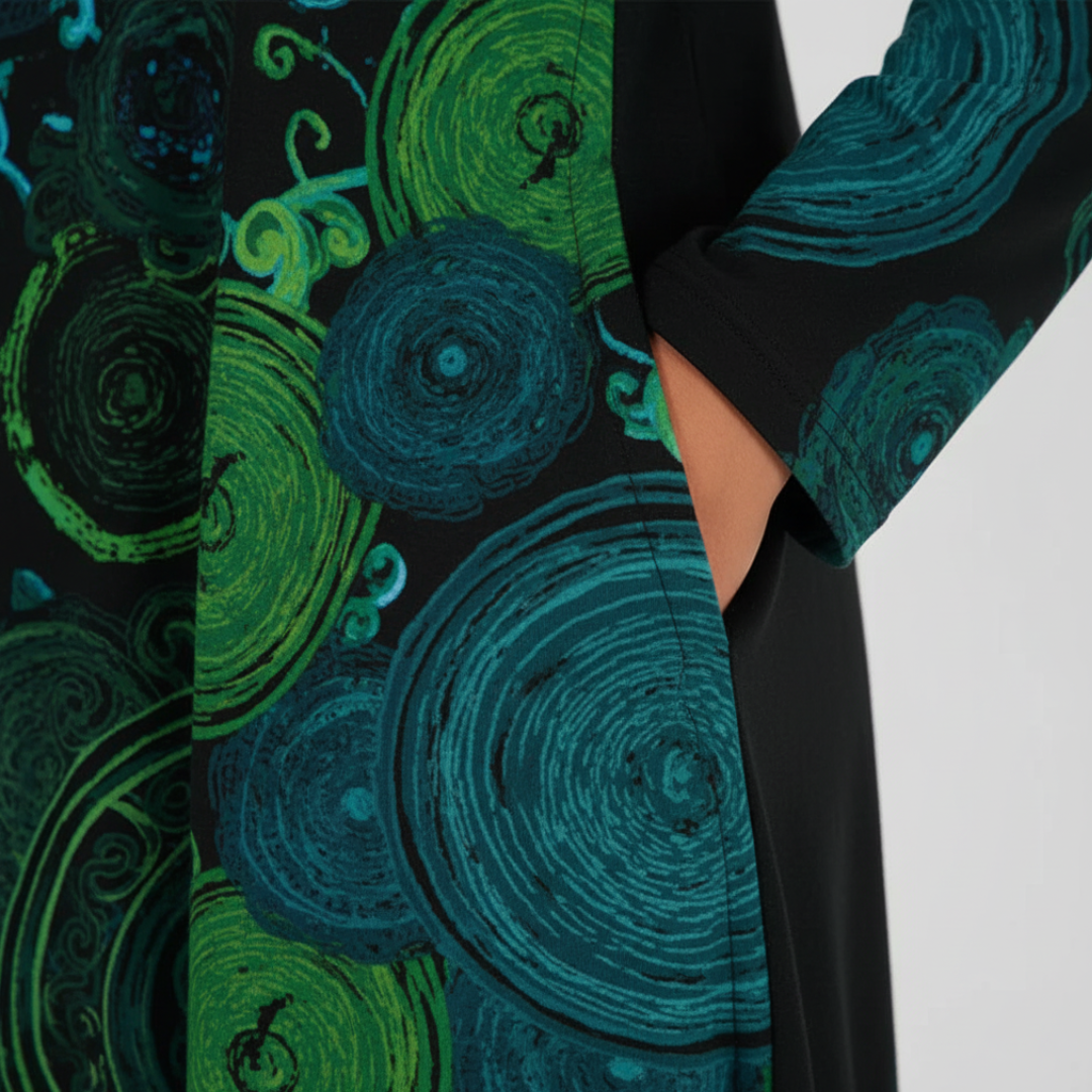 Vestito Lungo Donna in Materiale di Alta Qualit