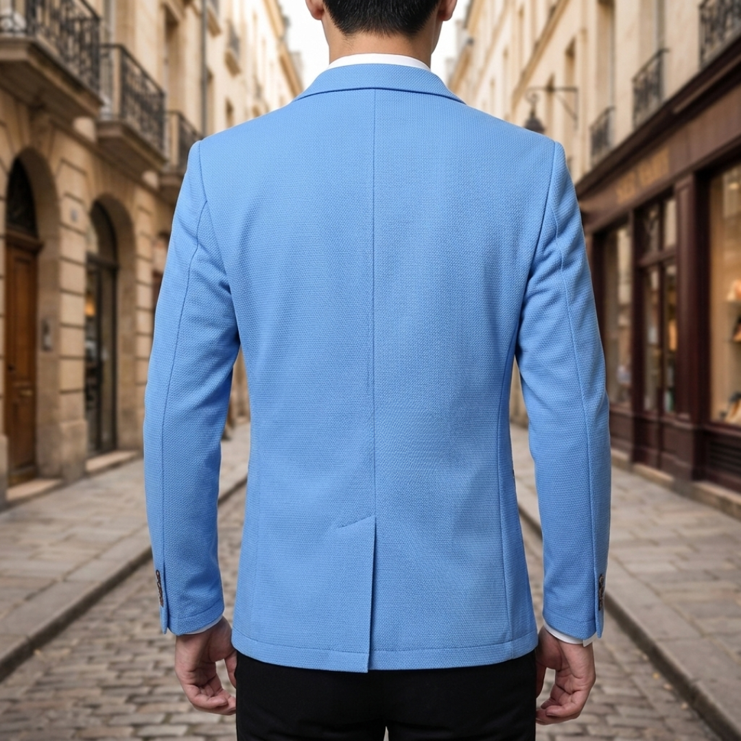 Blazer Uomo Slim Fit Formale Azzurro