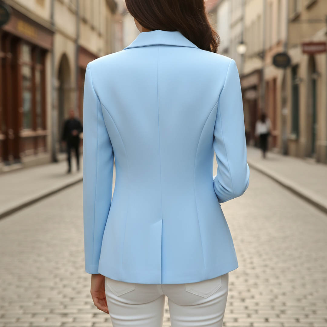Giacca Blazer Donna Slim Fit con Bottone Singolo