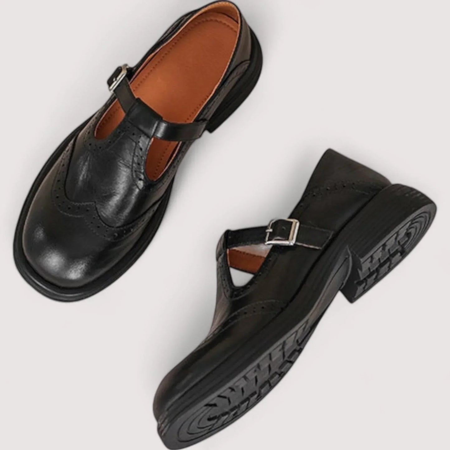Scarpe Mary Jane Donna Ortopediche con Punta Tonda
