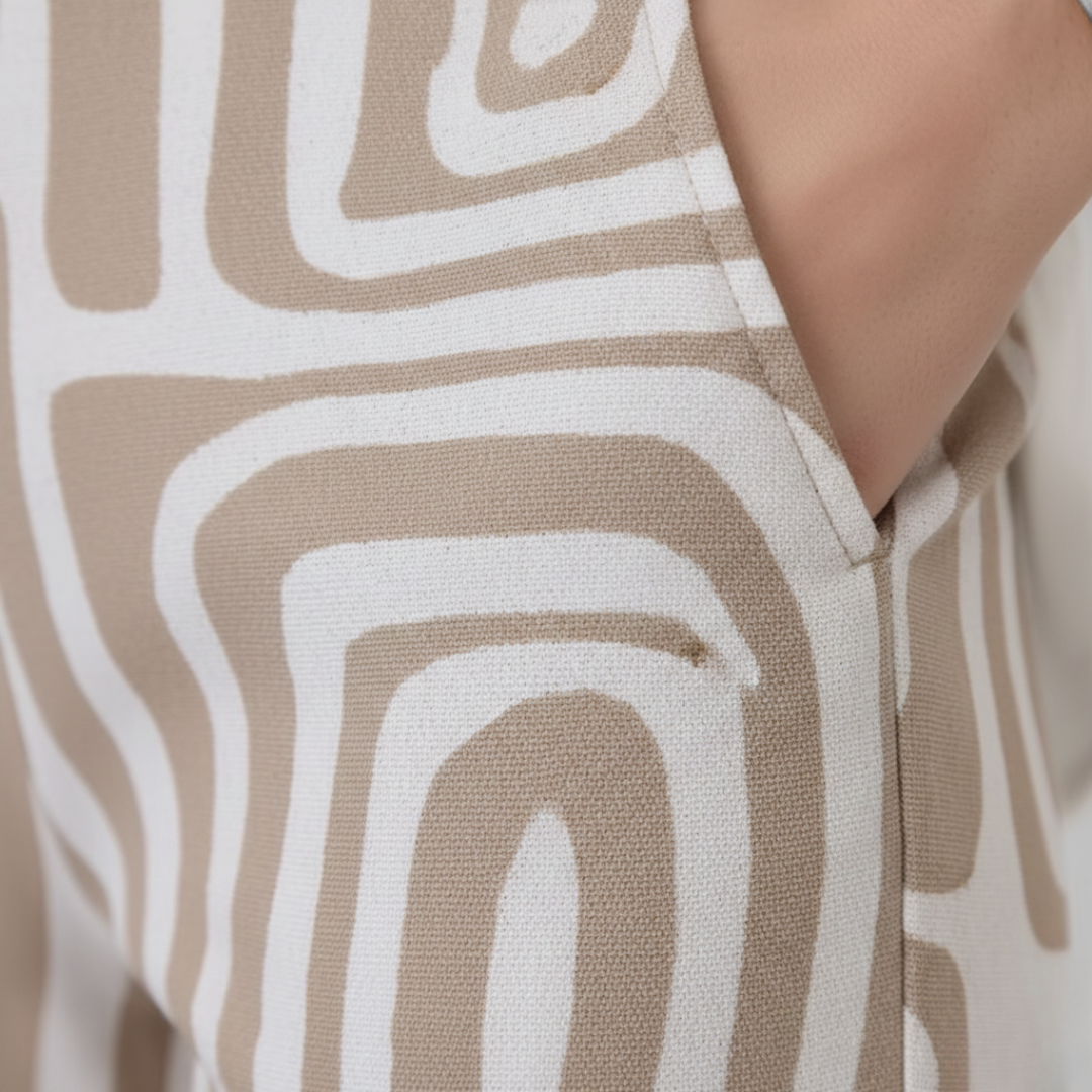 Pantaloni a Vita Alta e Camicia Bianca Set Donna Estivo