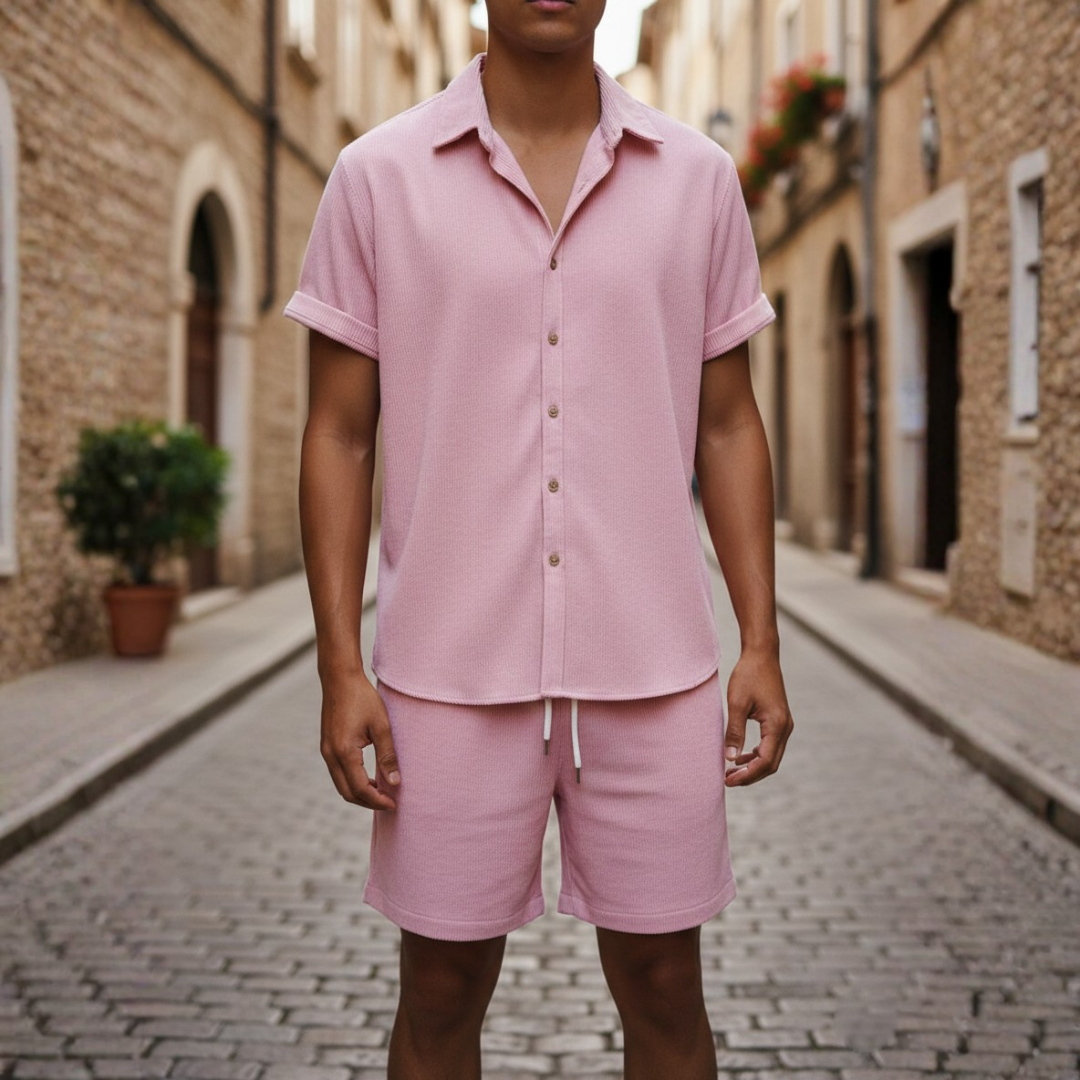 Completo Estivo Uomo Camicia e Pantaloncini Coordinati