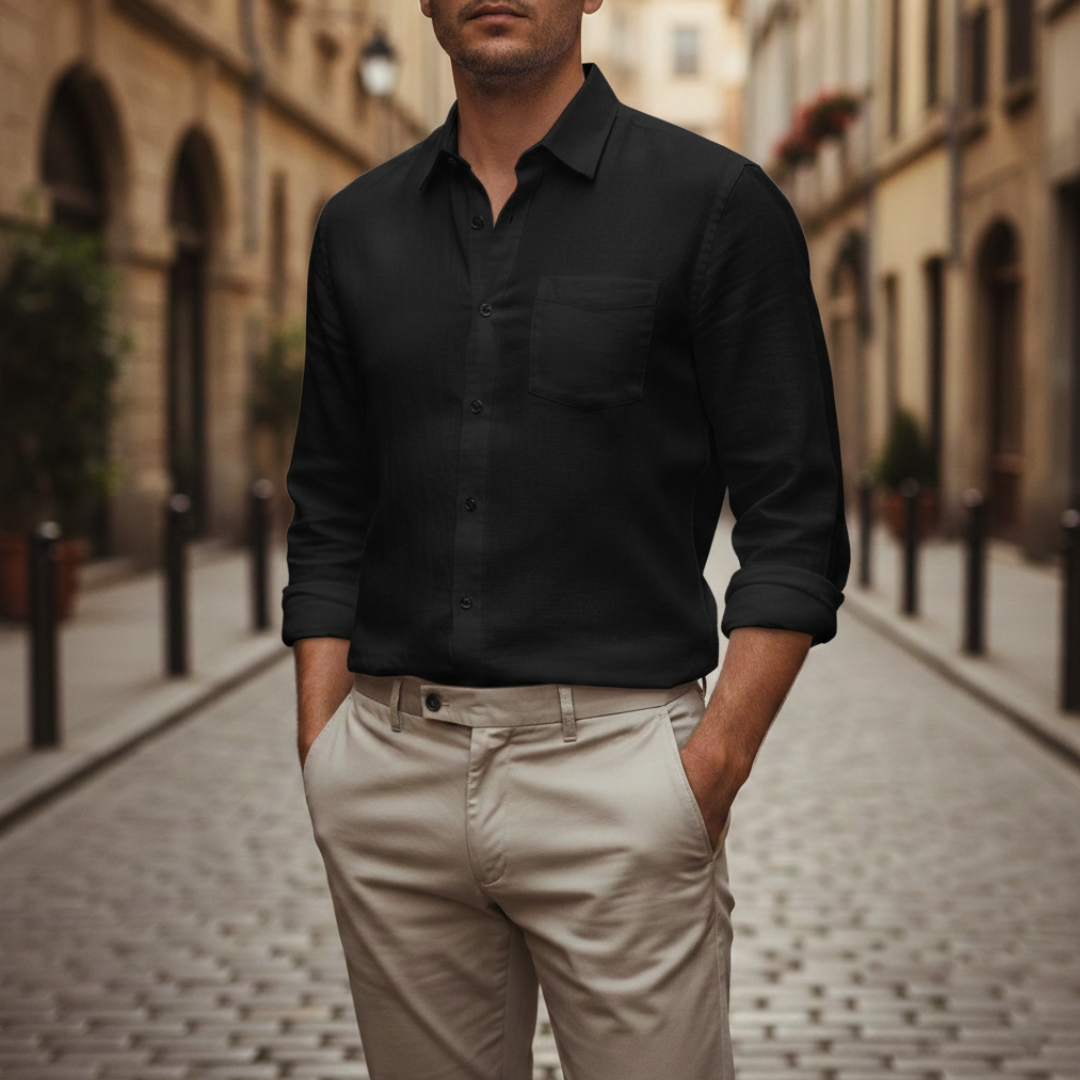 Polo Uomo in Lino Manica Corta Slim Fit