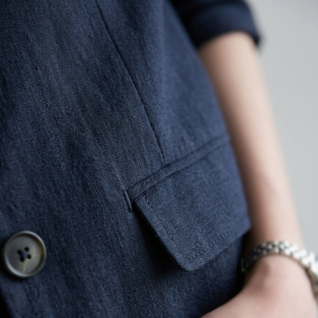 Completo Donna Blazer e Pantaloni in Lino e Cotone Primavera