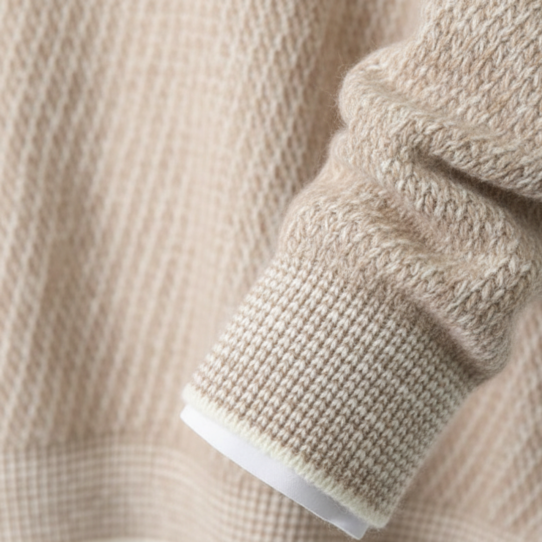 Pullover Uomo Girocollo Trama Melange