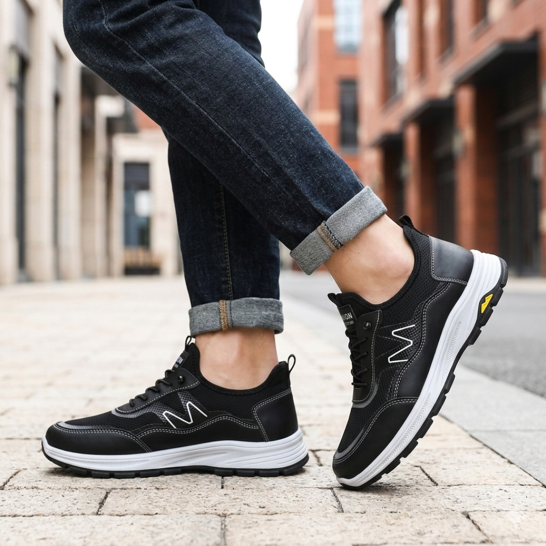 Scarpe da Running Ortopediche da Uomo in Mesh Traspirante con Suola Antiscivolo