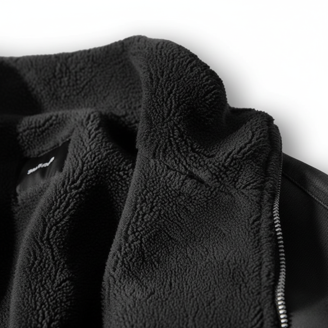 Bomber Uomo Foderato in Tessuto Misto con Zip Intera