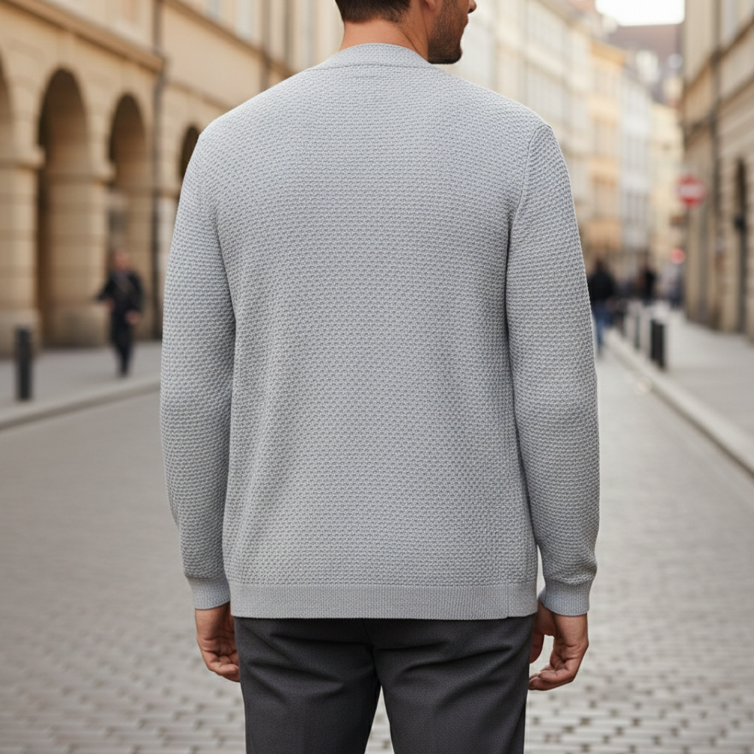 Cardigan Uomo Scollo a V Multicolore Regular Fit