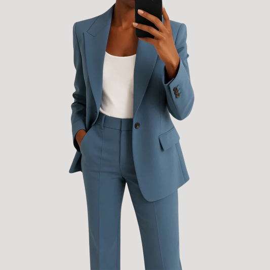 Completo Donna Smart Seta Smanicato Slim Fit con Bottoni Elegante