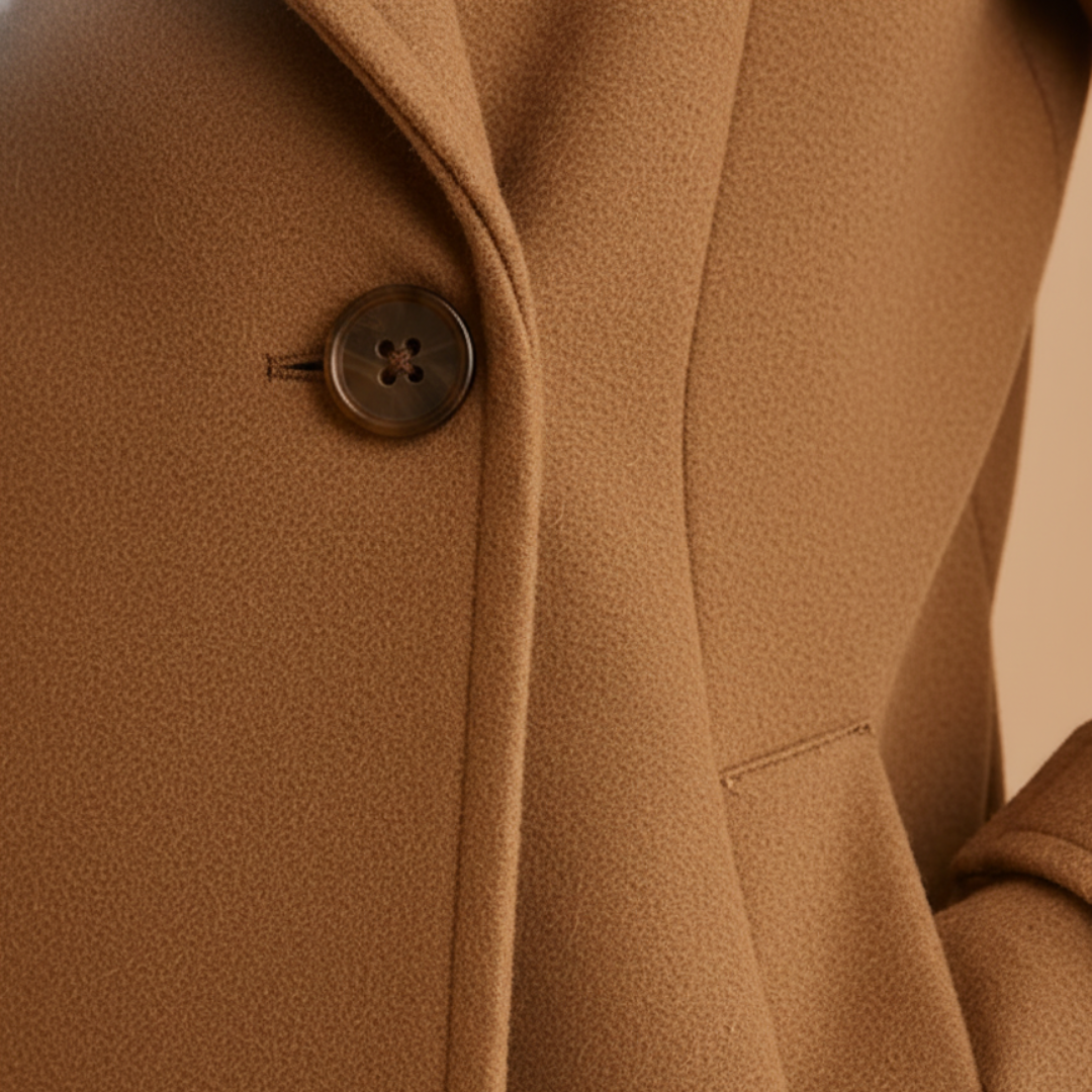 Cappotto Donna Doppio Petto in Tessuto Strutturato