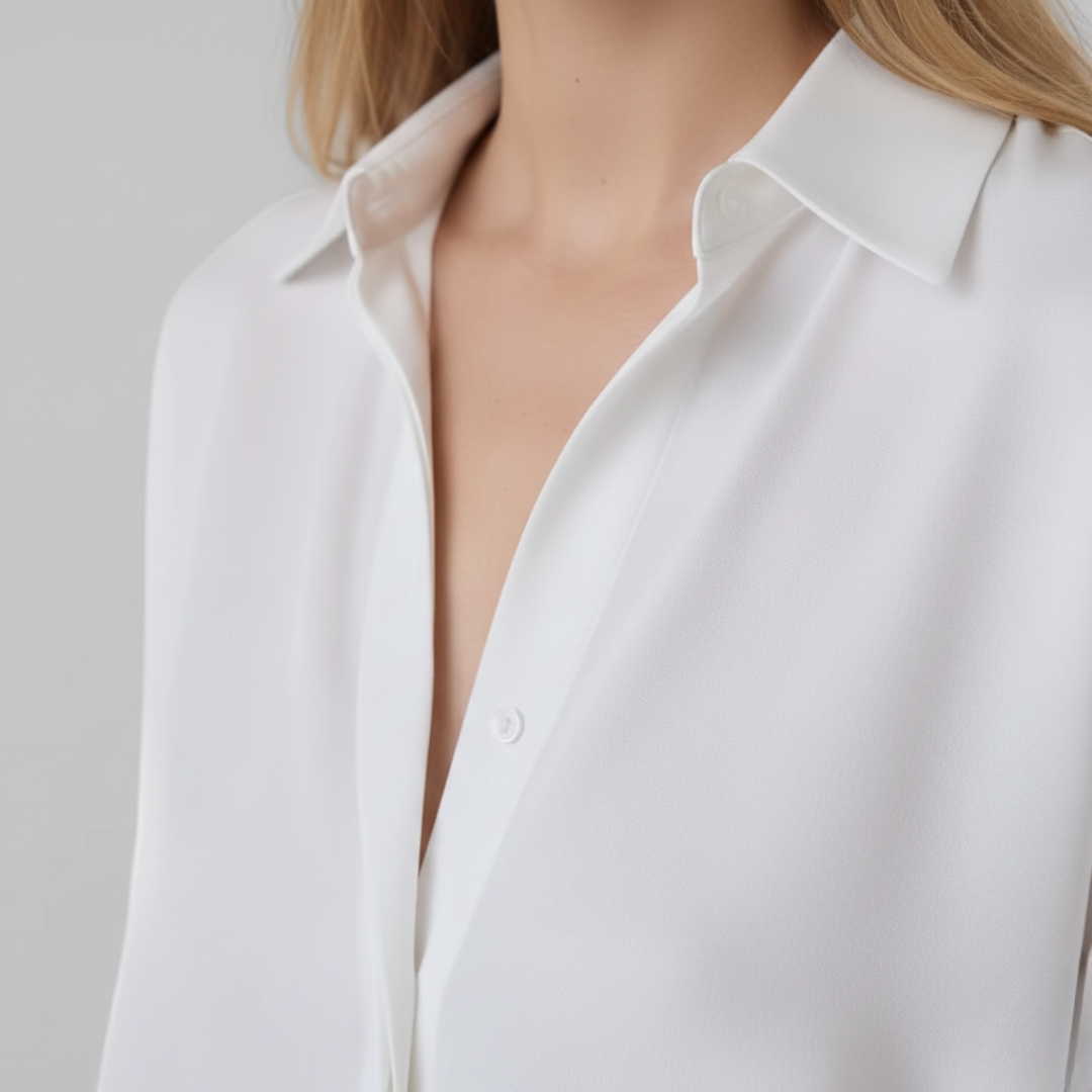 Pantaloni a Vita Alta e Camicia Bianca Set Donna Estivo
