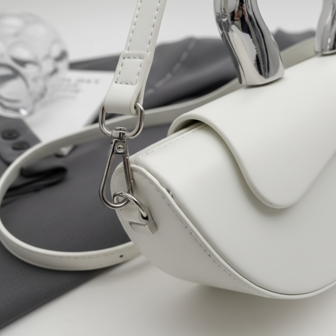 Borsa Tracolla Donna PU Mezzaluna Manico Cuore