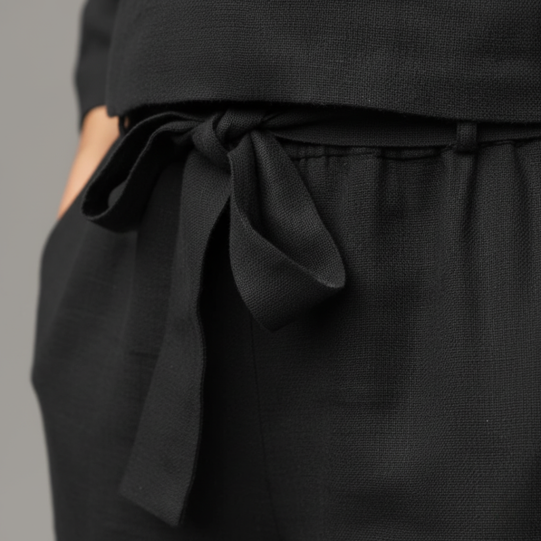 Completo Donna Pantaloni e Maglia Misto Tessuto