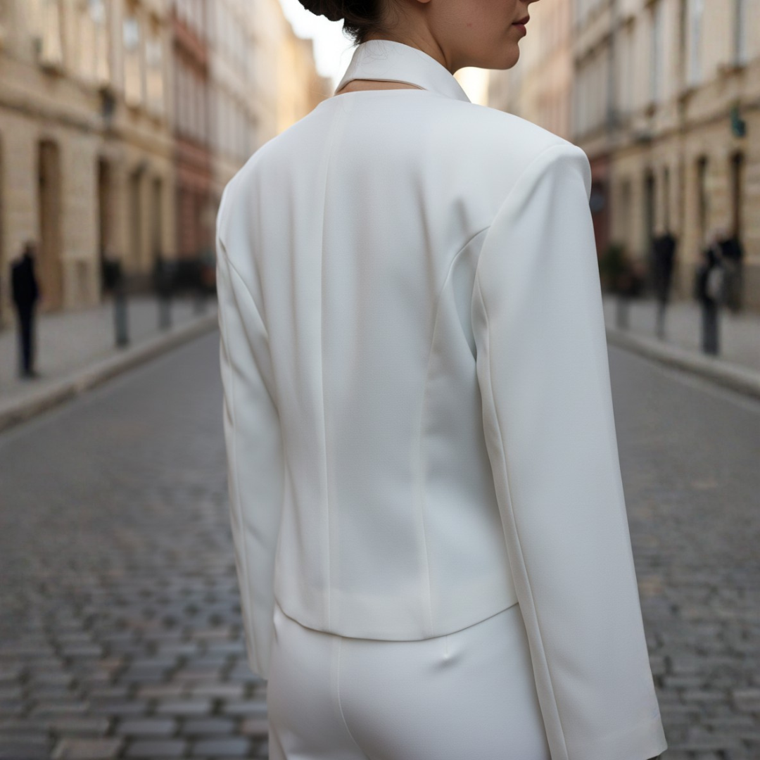 Blazer Donna Aderente con Scollo a V