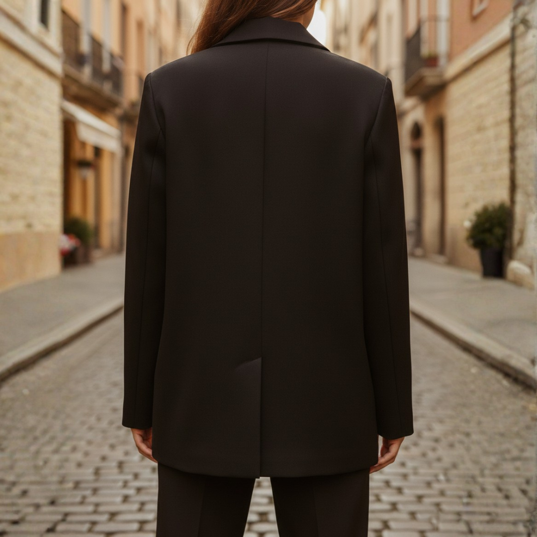 Blazer Donna Doppio Petto Revers a Lancia Maniche Lunghe