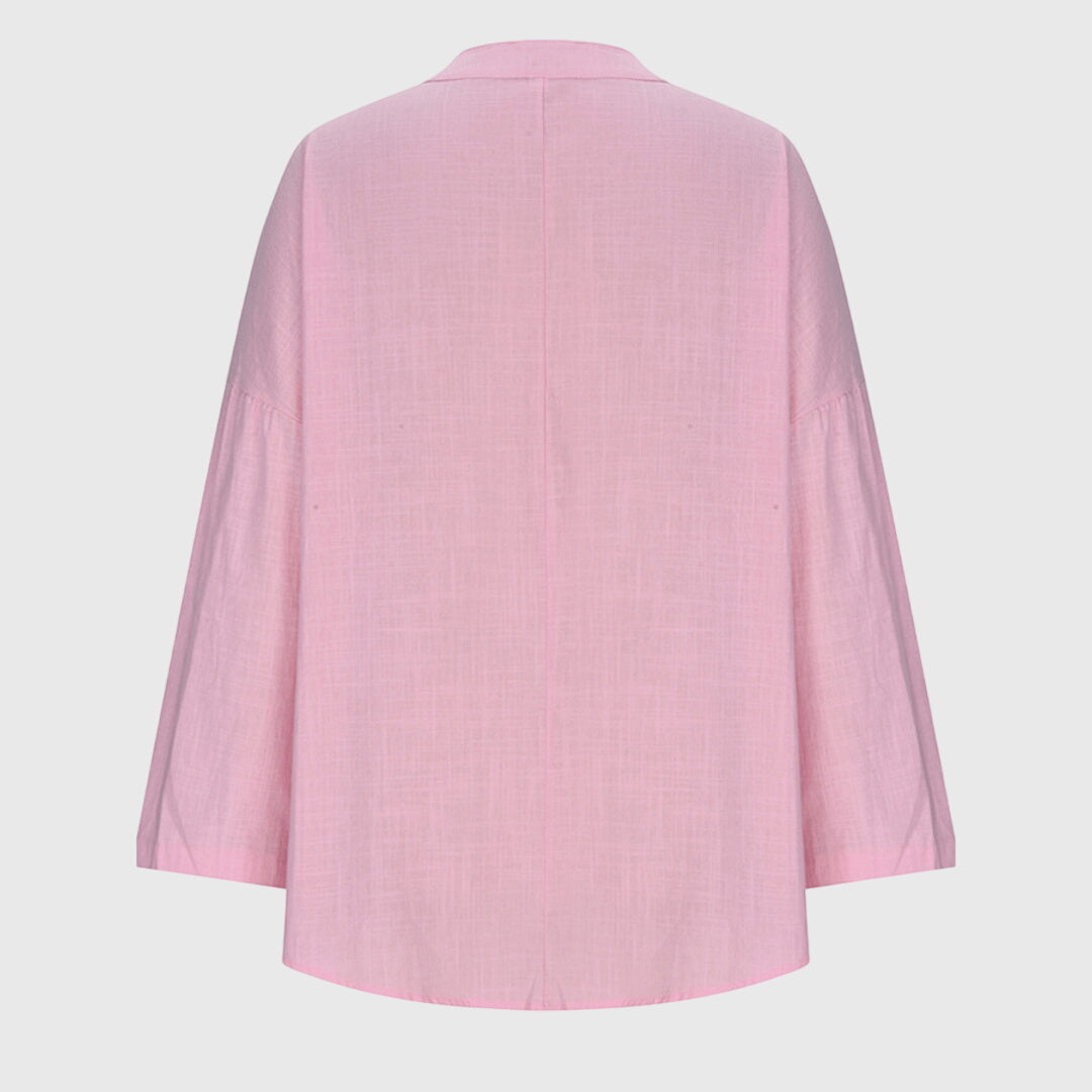 Camicia Donna Flowy Smanicata con Bottoni – Elegante
