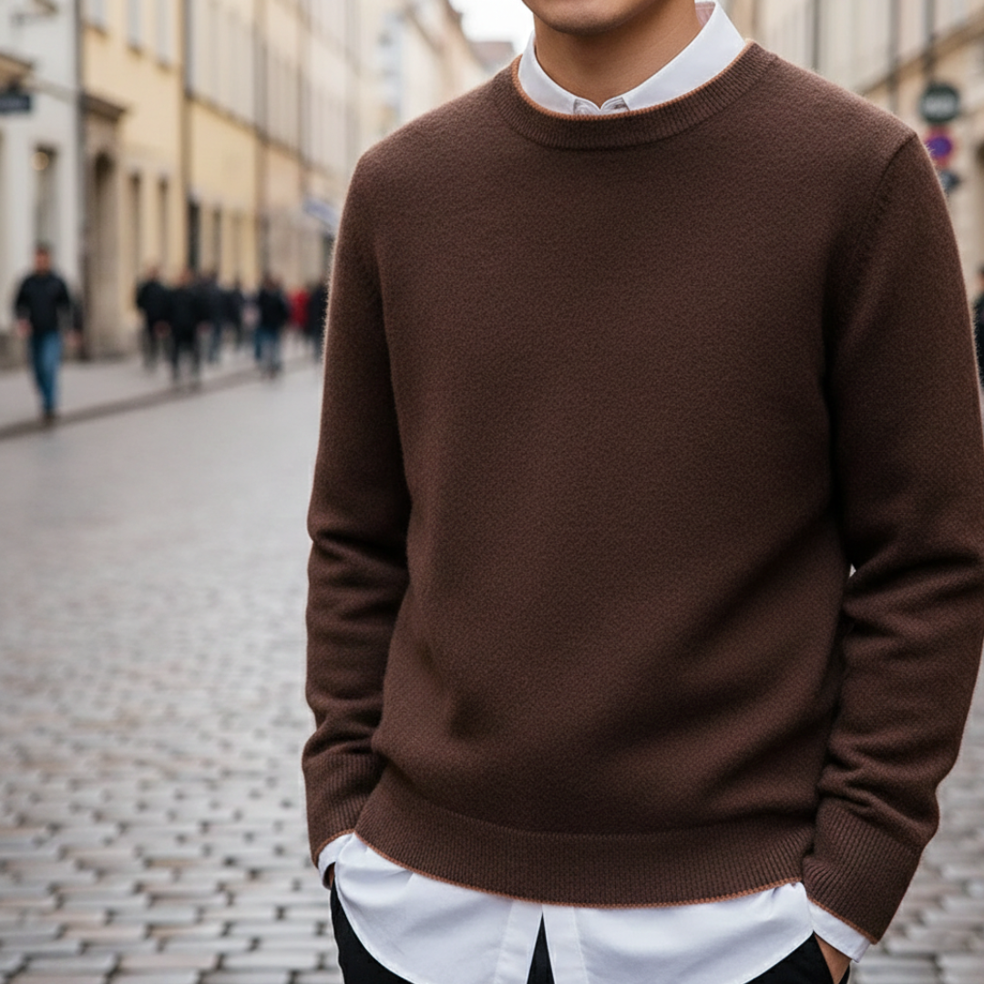 Maglione Uomo Girocollo Multicolore Regular Fit