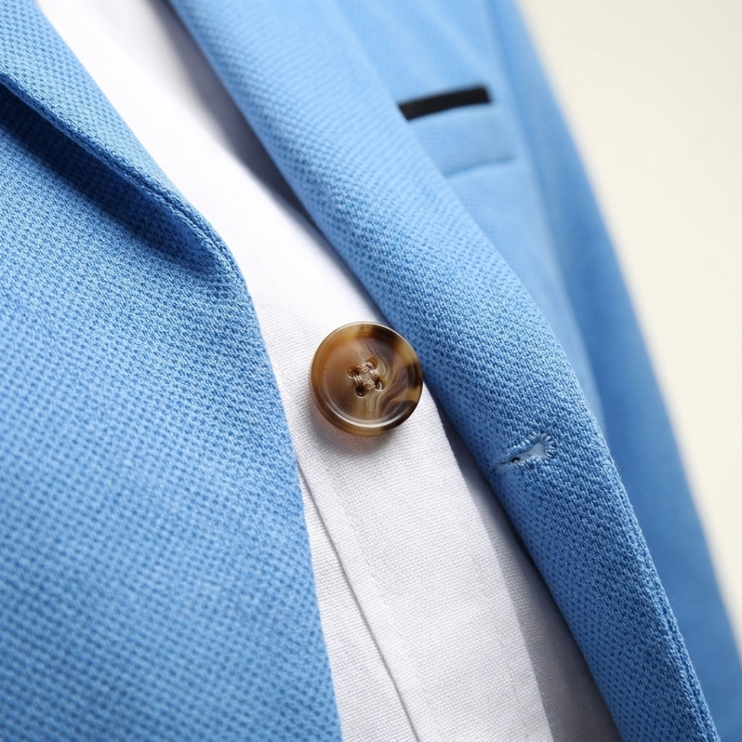 Blazer Uomo Slim Fit Formale Azzurro