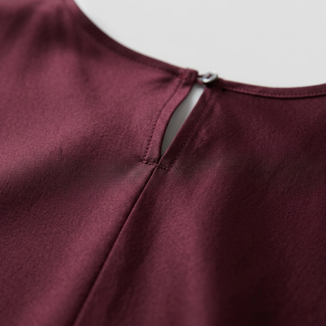 Abito Midi Donna Elegante a Maniche Corte