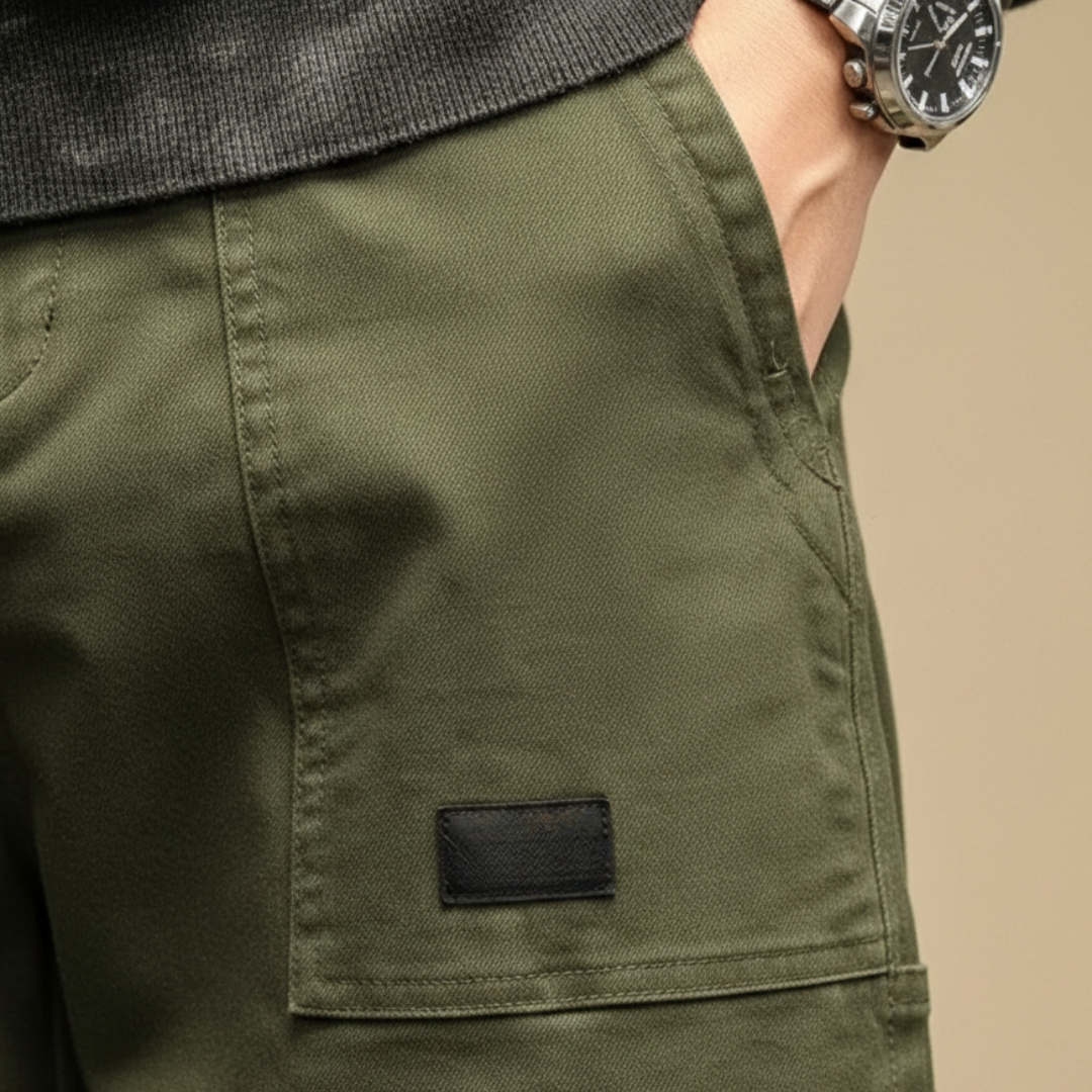 Pantaloni Cargo Uomo Gamba Dritta