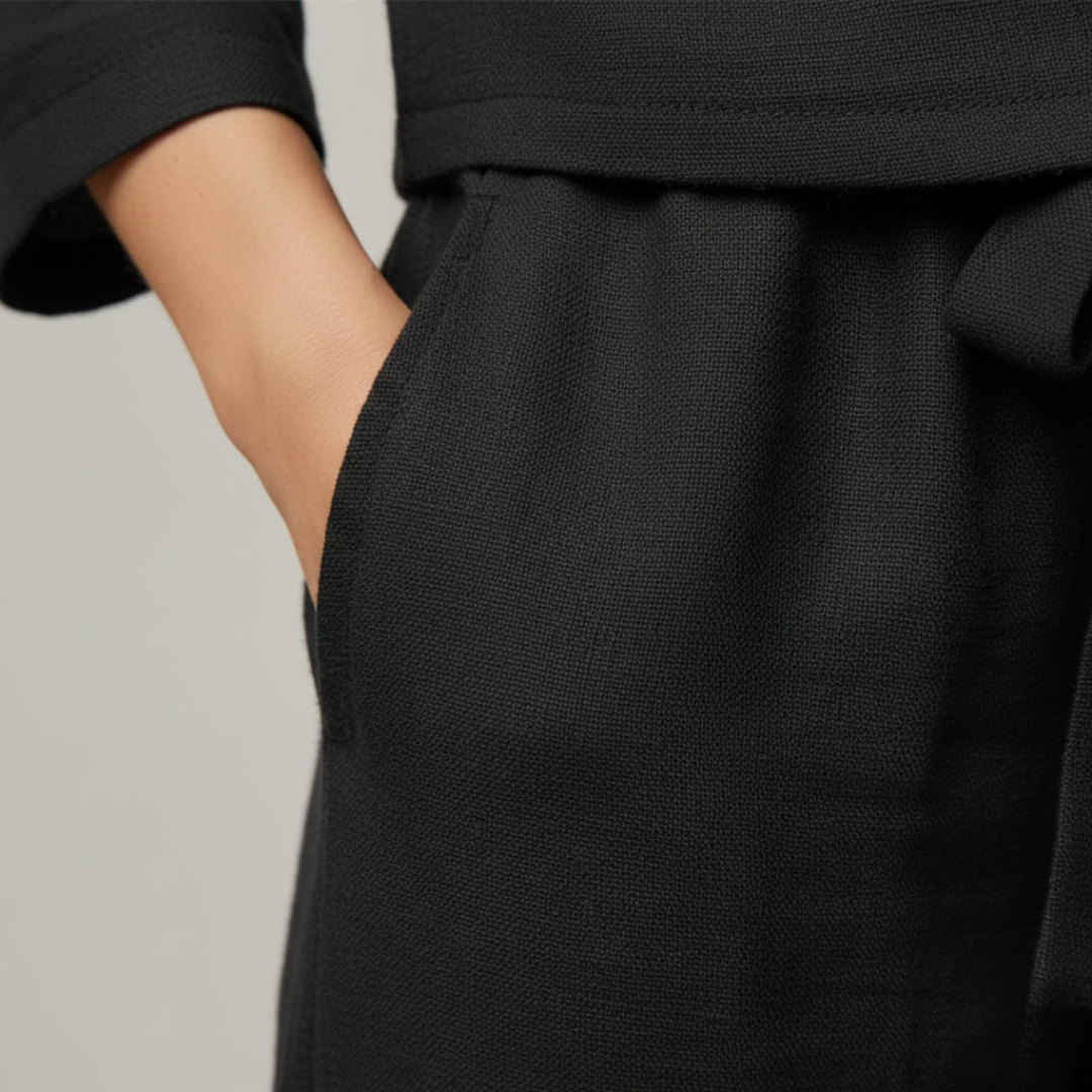 Completo Donna Pantaloni e Maglia Misto Tessuto