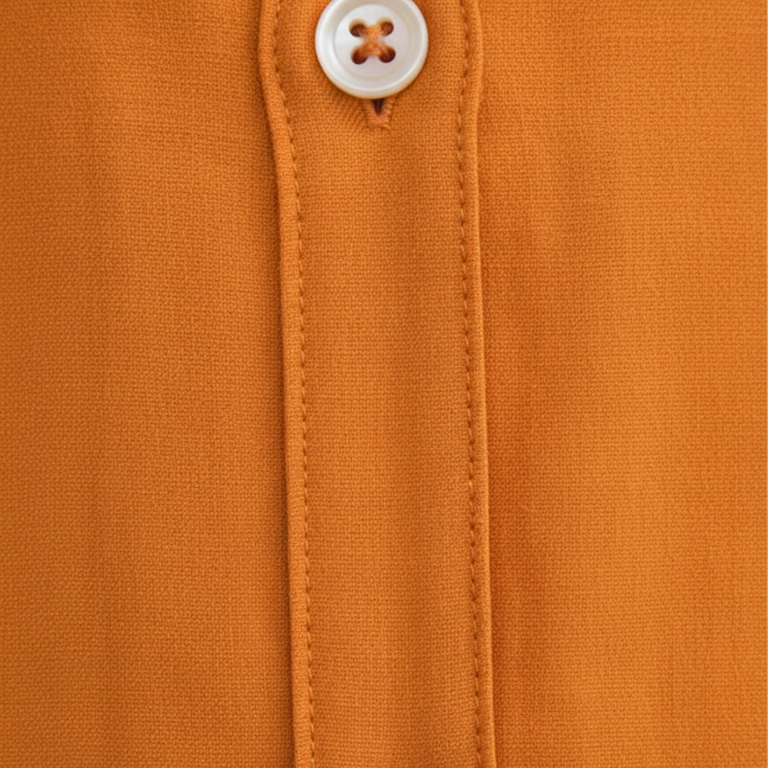 Abito Camicia Donna Maniche Lunghe con Cintura in Vita Bottoni e Scollo a V