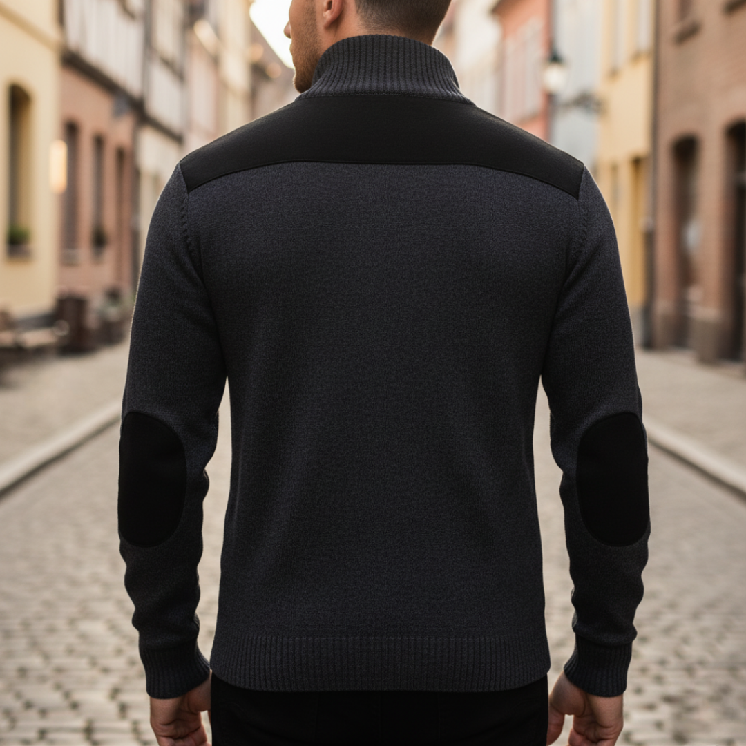 Maglione Uomo Mezza Zip in Misto Morbido