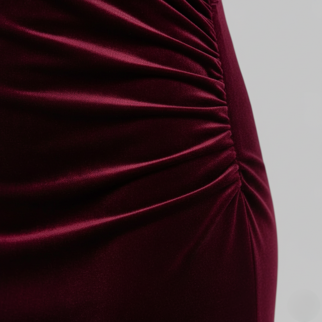 Abito Lungo Donna in Tessuto Misto