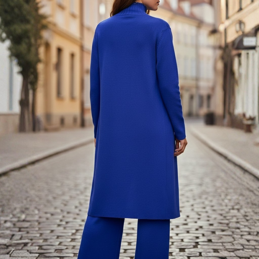 Set Coordinato Donna 3 Pezzi Maglia Pantaloni Cardigan