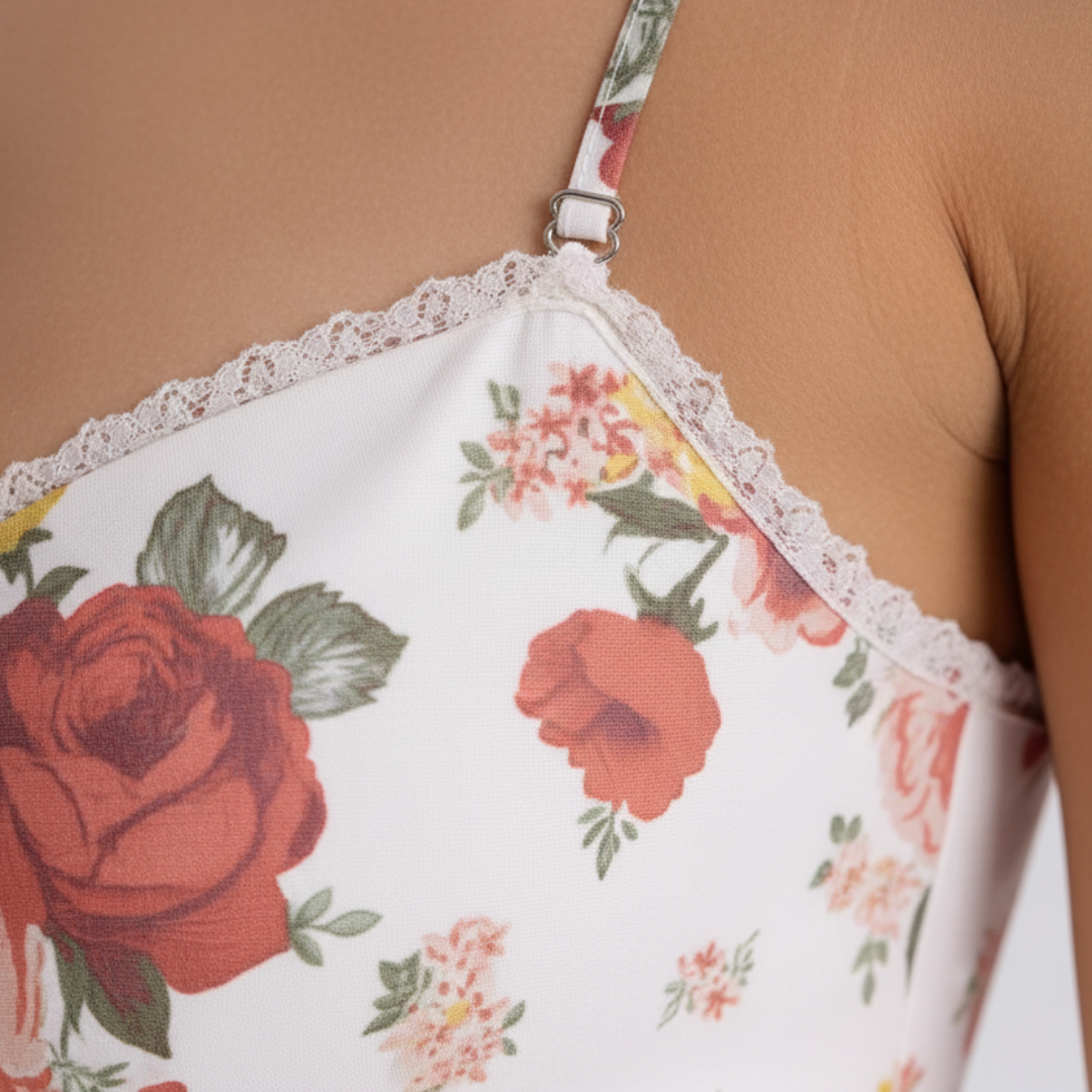 Abito Midi Donna in Raso con Corpetto e Spalline