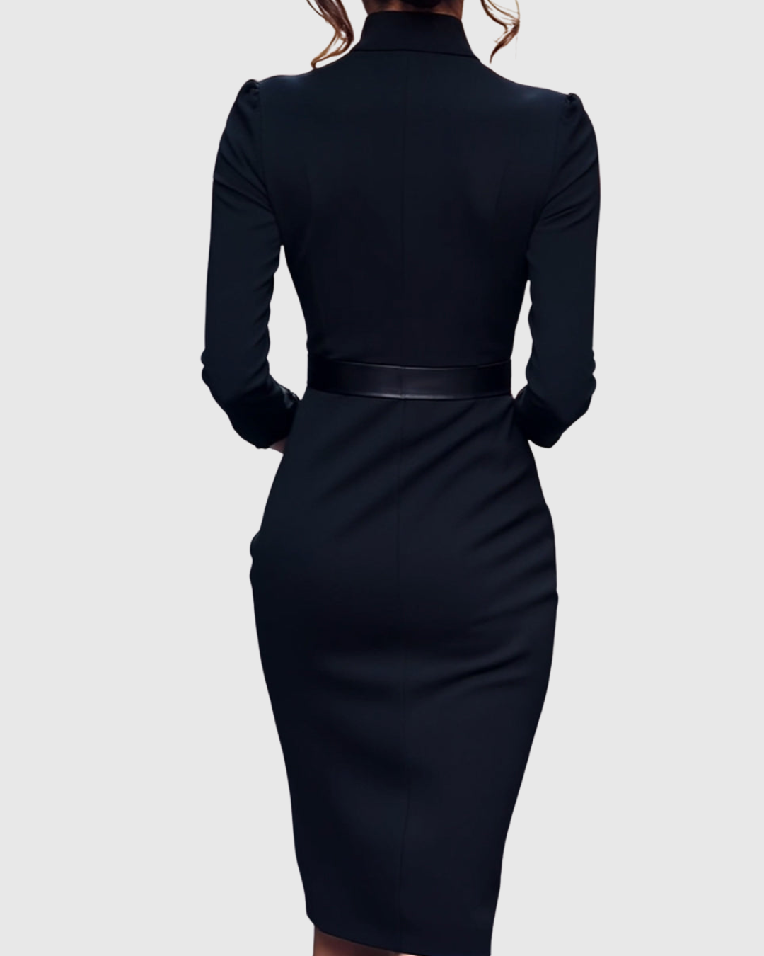 Abito Donna Raso Midi Smanicato Slim Fit – Elegante