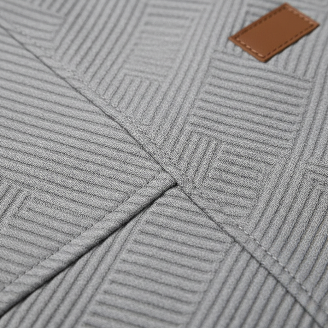 Set Coordinato Uomo Felpa Pantaloni a Trama Geometrica