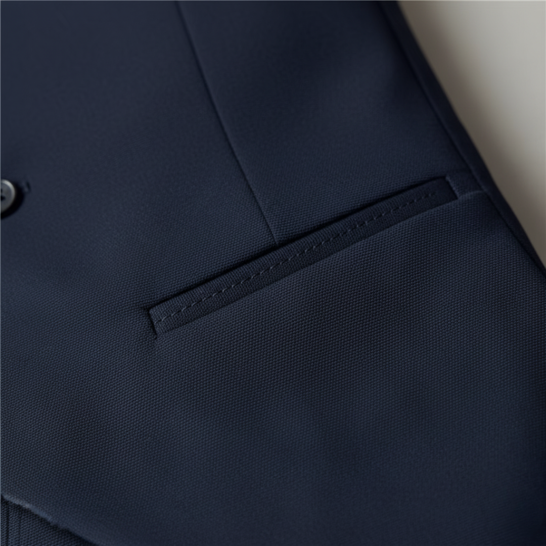 Gilet Uomo Slim Fit in Tessuto Stretch con Scollo a V e Bottoni