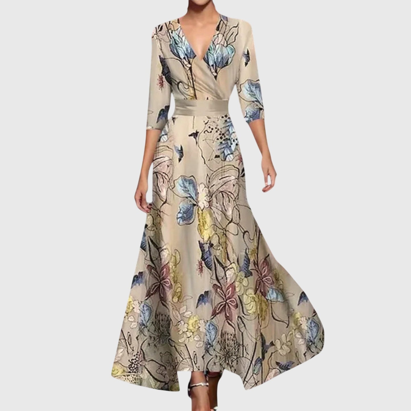 Abito Donna Elegante Velluto Smanicato Manica Lunga