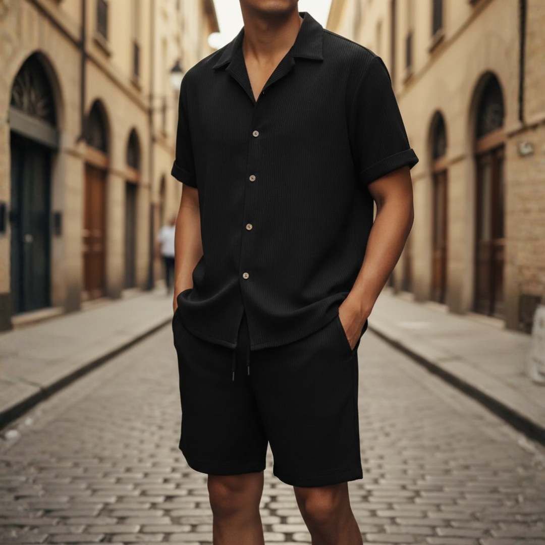 Completo Estivo Uomo Camicia e Pantaloncini Coordinati