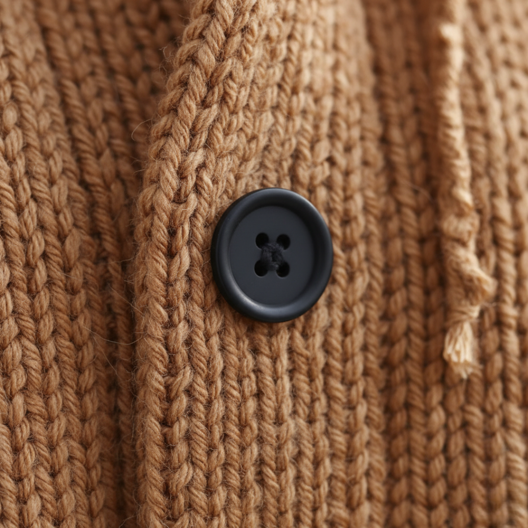 Cardigan Oversize Donna con Cappuccio in Misto Fibre