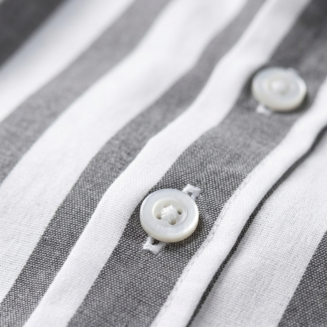 Camicia Uomo Slim Fit a Righe Verticali Bianche
