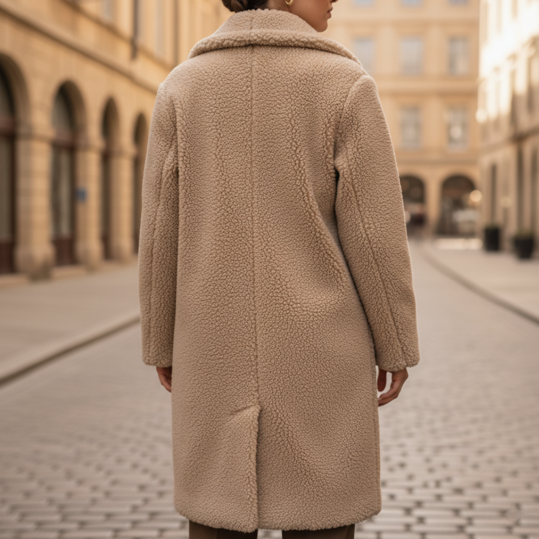 Cappotto Teddy Donna Lungo in Materiale di Qualità