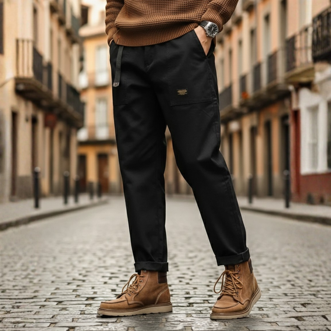 Pantaloni Cargo Uomo Gamba Dritta
