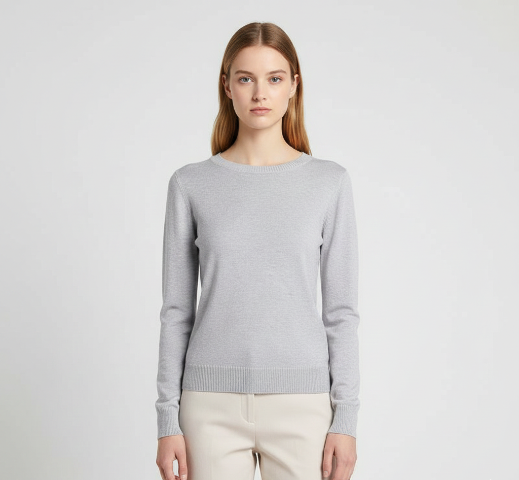 Maglione Donna Cashmere Slim Fit Manica Lunga – Elegante