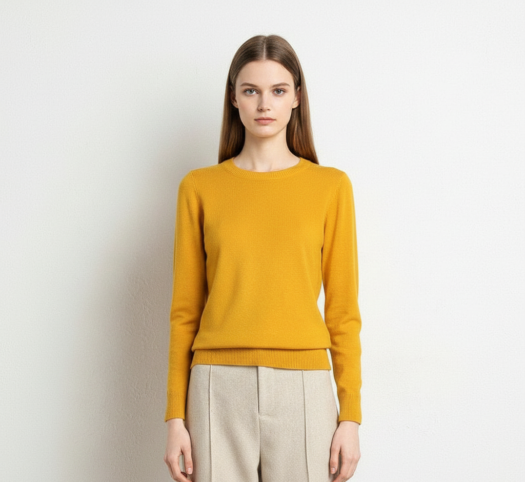 Maglione Donna Cashmere Slim Fit Manica Lunga – Elegante