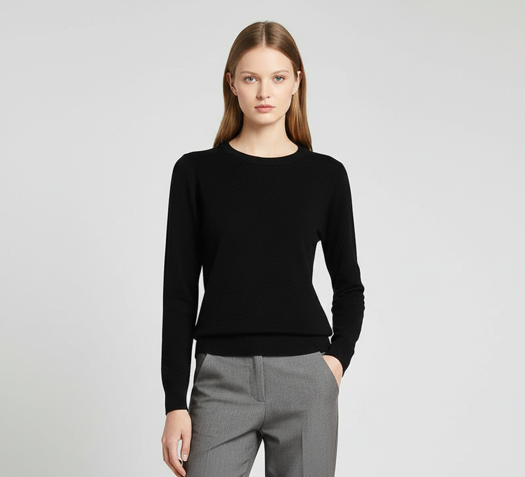 Maglione Donna Cashmere Slim Fit Manica Lunga – Elegante
