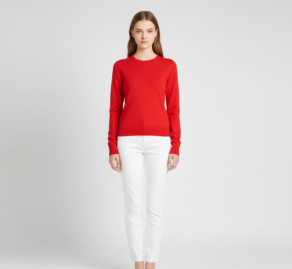 Maglione Donna Cashmere Slim Fit Manica Lunga – Elegante