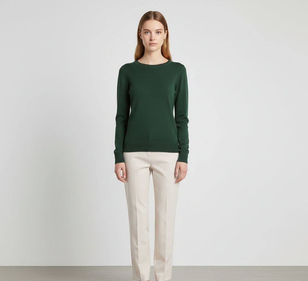 Maglione Donna Cashmere Slim Fit Manica Lunga – Elegante