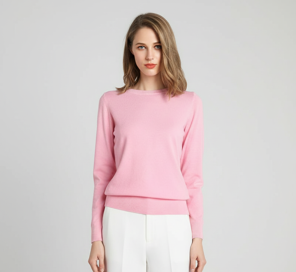Maglione Donna Cashmere Slim Fit Manica Lunga – Elegante